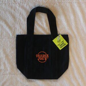 Trader Joe's Mini Canvas Tote Bag - BLACK